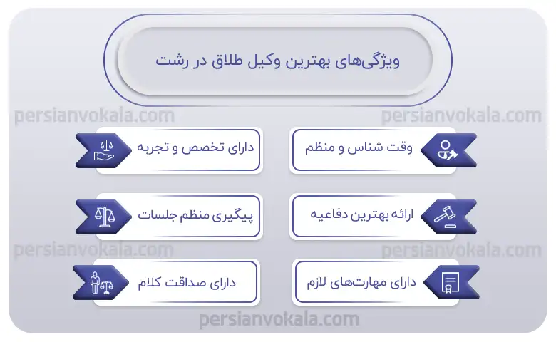 اینفوگرافیک بهترین وکیل طلاق در رشت